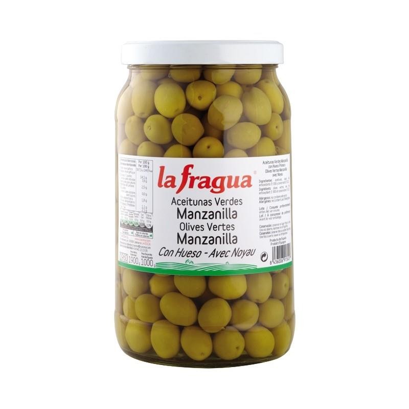 ACEITUNAS VERDES ENTERAS 201/220 TARRO GALON LA FRAGUA