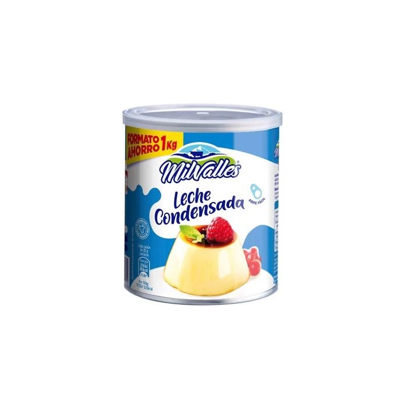 LECHE CONDENSADA MILVALLES LATA 1KG.