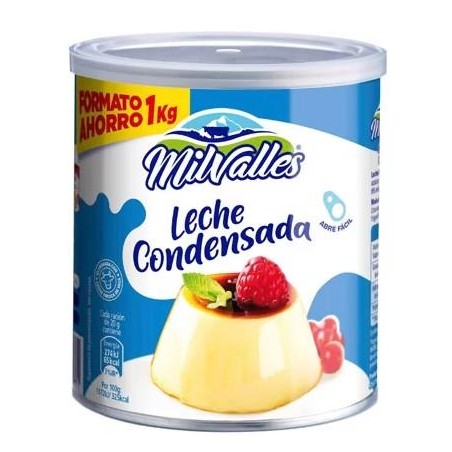 LECHE CONDENSADA MILVALLES LATA 1KG.