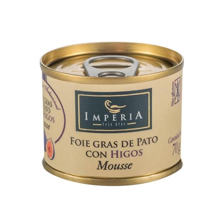 FOIE GRAS PATO CON HIGOS MOUSSE 70GR. LATA IMPERIA