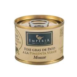 FOIE GRAS PATO A LA PIMIENTA VERDE MOUSSE 70GR. LATA IMPERIA