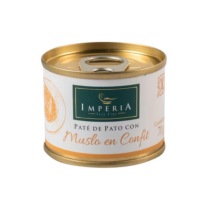 PATE DE PATO MUSLO EN CONFIT 70GR. LATA IMPERIA