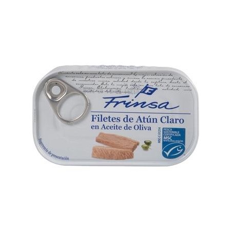 FILETES ATÚN CLARO EN OLIVA RR-120 FRINSA