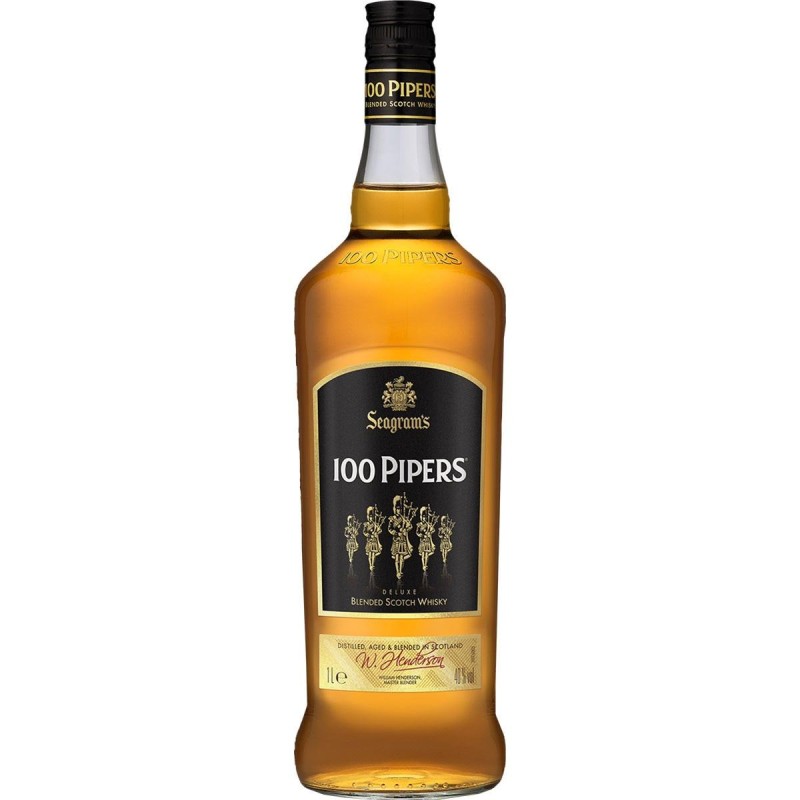 WHISKY 100 PIPERS 6X1L.