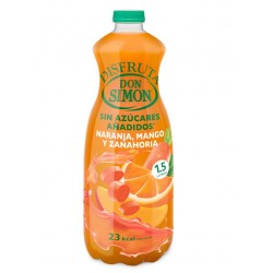 VARIOS - ZUMO DISFRUTA DON SIMON 1,5L. PET NARANJA-ZANAHORIA-MANGO