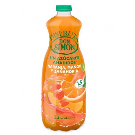 VARIOS - ZUMO DISFRUTA DON SIMON 1,5L. PET NARANJA-ZANAHORIA-MANGO