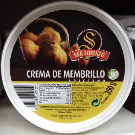 VARIOS - CREMA MEMBRILLO ARTESANO BOTE 350GR.