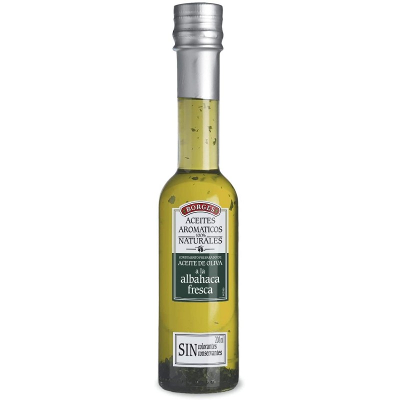 VARIOS - ACEITE AROMATICO ALBAHACA FRESCA 6X200ML. BORGES