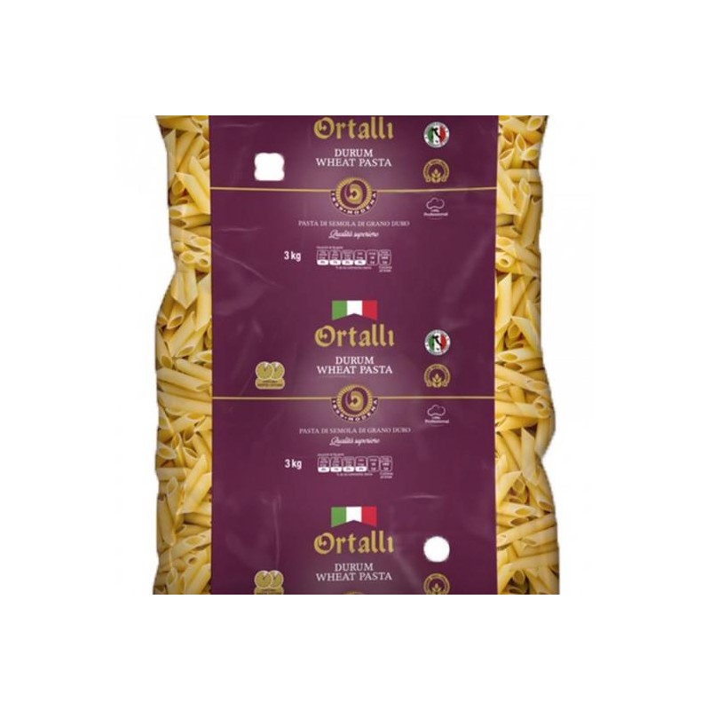 VARIOS - PENNE RIGATE 3KG. ORTALLI BORGES