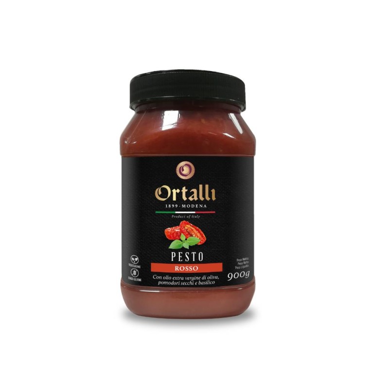 VARIOS - PESTO ROSSO 900GR. ORTALLI BORGES