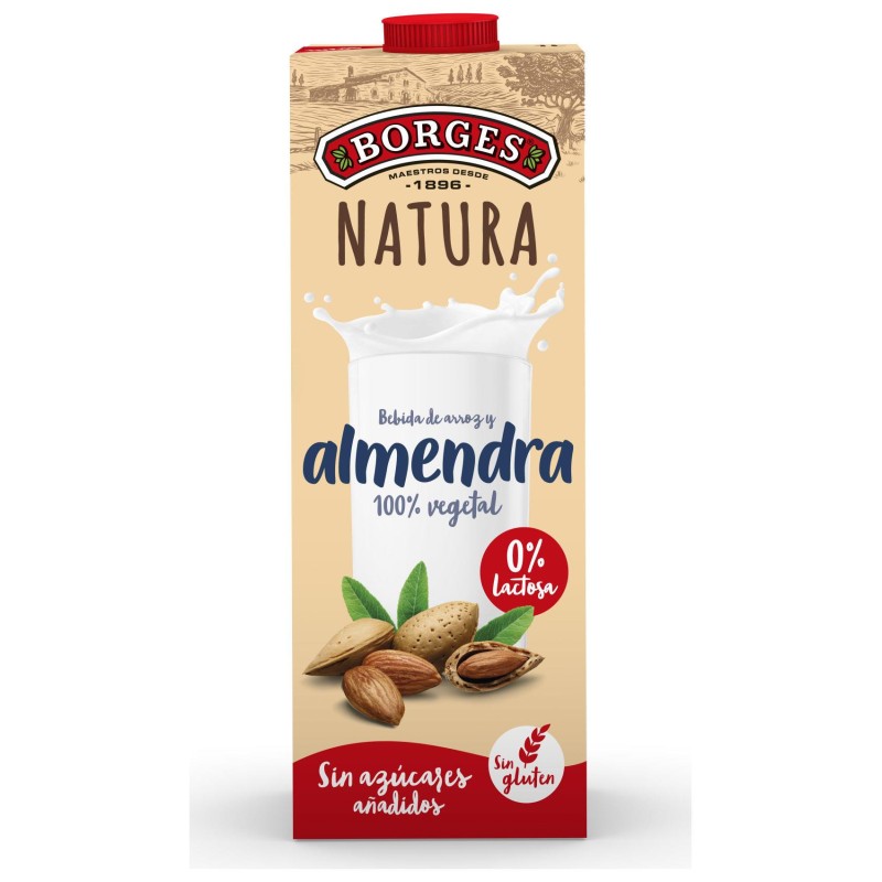 VARIOS - LECHE NATURA 1L. ALMENDRA 6 UD. BORGES