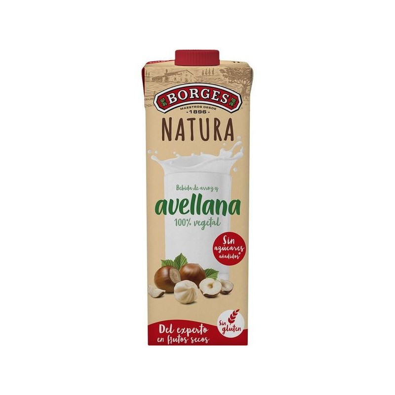 VARIOS - LECHE NATURA 1L. AVELLANA 6 UD. BORGES