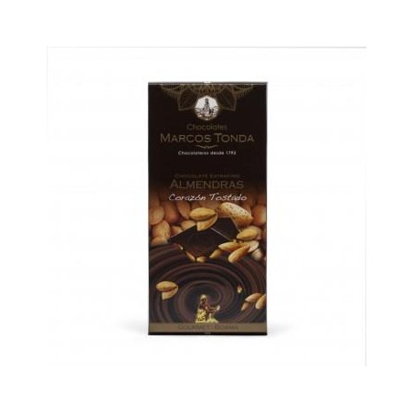 CHOCOLATE NEGRO ALMENDRA GOURMET 125GR. MARCOS TONDA