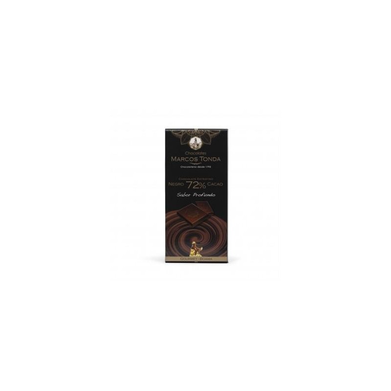 CHOCOLATE NEGRO 72% CACAO 100GR. MARCOS TONDA