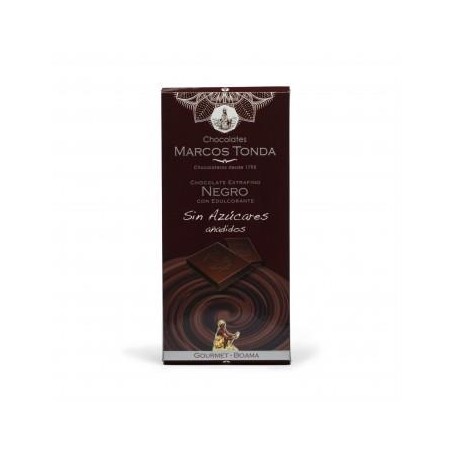 CHOCOLATE NEGRO SIN AZÚCAR GOURMET 125GR. MARCOS TONDA