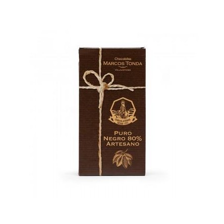 CHOCOLATE ARTESANO 80% CACAO ESTUCHE 100GR. MARCOS TONDA