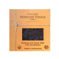 TORTA CHOCOLATE PURO 72% CACAO ALMENDRA 200GR. MARCOS TONDA