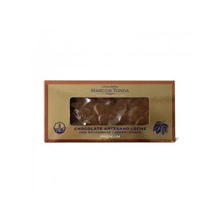 CHOCOLATE PREMIUM LECHE CON MACADAMIA 200GR. MARCOS TONDA