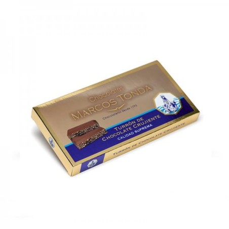 TURRON CHOCOLATE CRUJIENTE SUPREMA 250GR. MARCOS TONDA