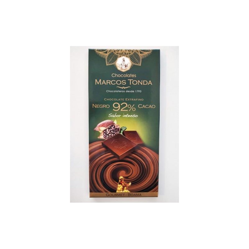 CHOCOLATE NEGRO 92% 100GR. MARCOS TONDA