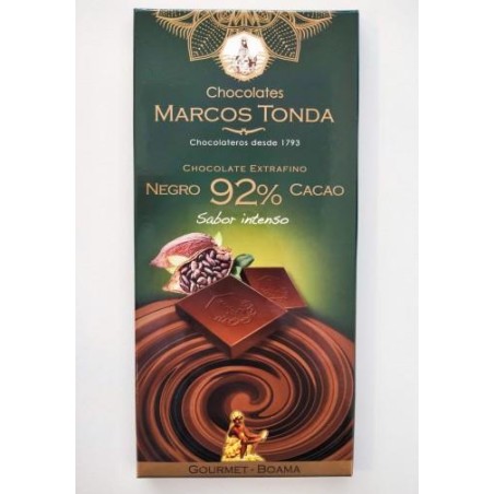 CHOCOLATE NEGRO 92% 100GR. MARCOS TONDA