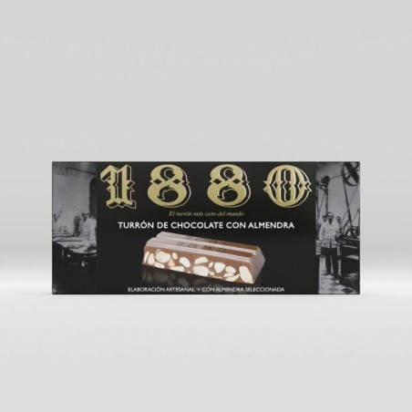 TURRÓN DE CHOCOLATE CON ALMENDRA 250GR. 1880